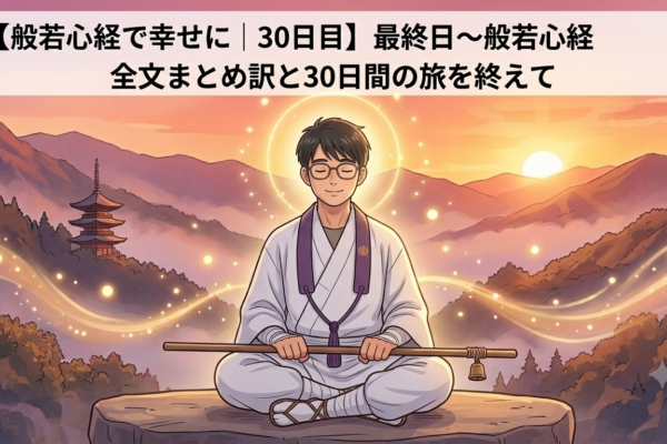 【般若心経で幸せに｜30日目】最終日～般若心経 全文まとめ訳と30日間の旅を終えて
