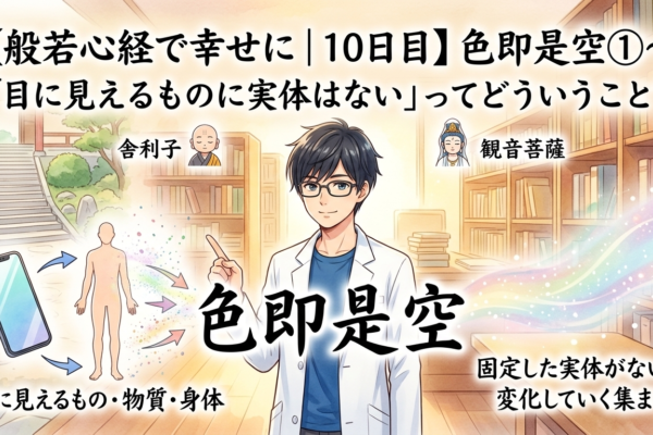 【般若心経で幸せに｜10日目】色即是空①～「目に見えるものに実体はない」ってどういうこと？