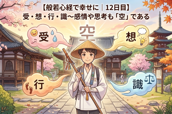 【般若心経で幸せに｜12日目】受・想・行・識～感情や思考も「空」である