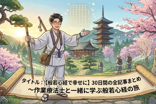 【般若心経で幸せに】30日間の全記事まとめ～作業療法士と一緒に学ぶ般若心経の旅