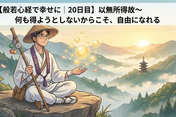 【般若心経で幸せに｜20日目】以無所得故～何も得ようとしないからこそ、自由になれる