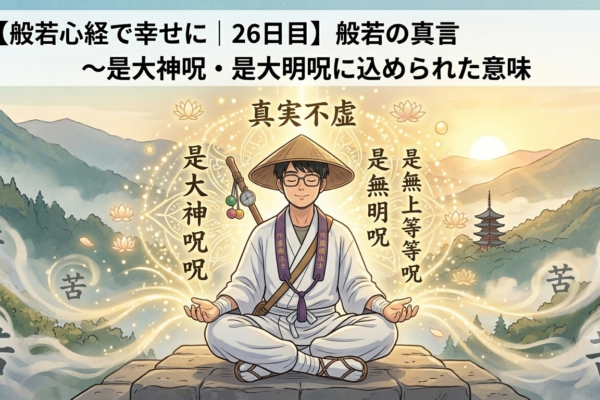 【般若心経で幸せに｜26日目】般若の真言～是大神呪・是大明呪に込められた意味