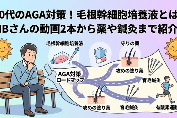 40代のAGA対策！毛根幹細胞培養液とは？MBさんの動画2本から薬や鍼灸まで紹介！