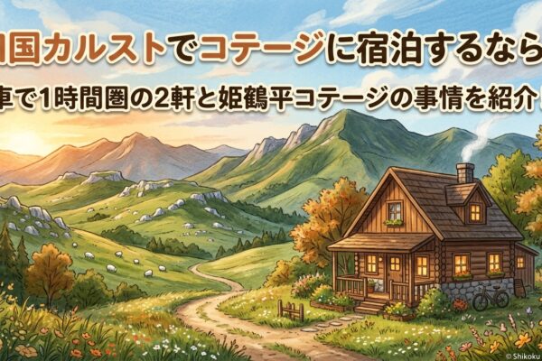 四国カルストでコテージに宿泊するなら？車で1時間圏の2軒と姫鶴平コテージの事情を紹介！